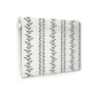 Magnolia Home Everleigh Wallpaper in White and Black