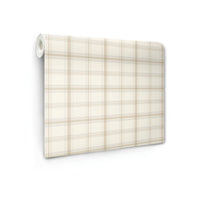 Magnolia Home Hunter Plaid Wallpaper in Neutrals
