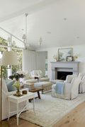 Herringbone Throw in Crystal Blue