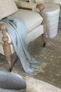 Herringbone Throw in Crystal Blue