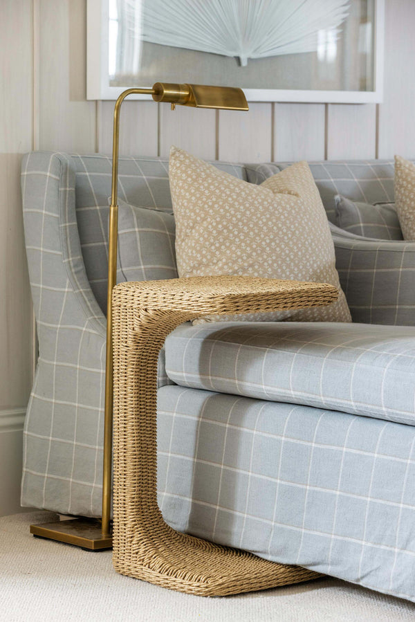 Twisted Wicker Accent Table