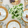 Natural Gingham Check Paper Table Runner