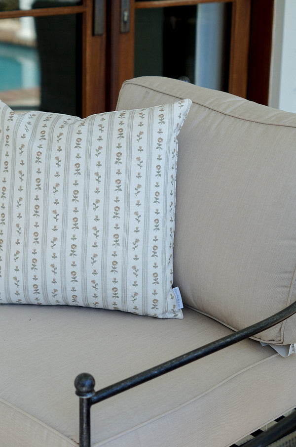 Ruthie Stripe Pillow in Natural