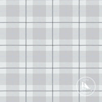 Camden Plaid Fabric in Grey