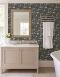 Emilie Wallpaper in Petrol