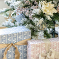 Hollyhock Floral in Dusty Pink Wrapping Paper