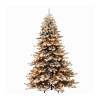 Pre-Lit Flocked Spruce Tree
