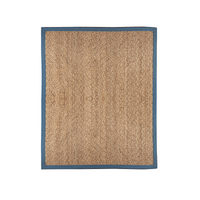 Woven Jute Rug with Cotton Border