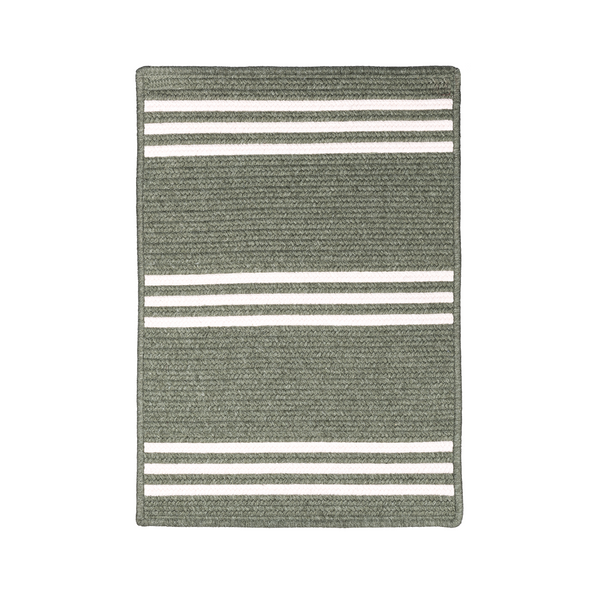 Rugby Stripe Rug in Natural and Sage