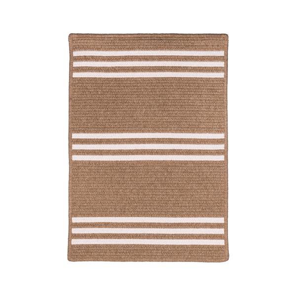 Rugby Stripe Rug in Natural and Tan