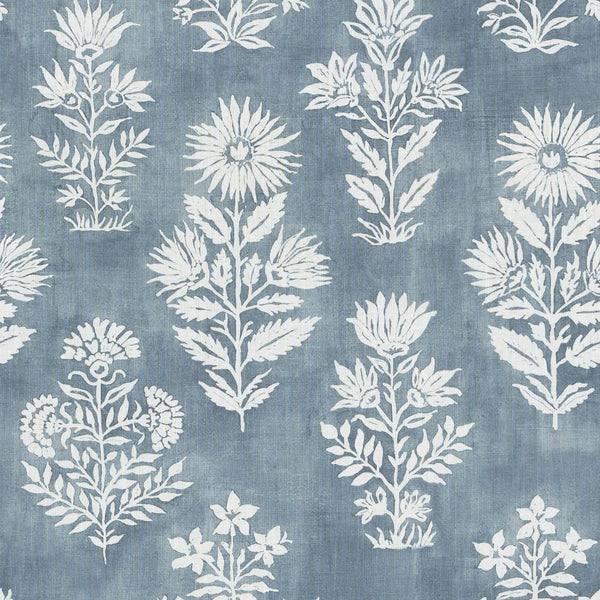 Blue Wildflower Floral Fabric