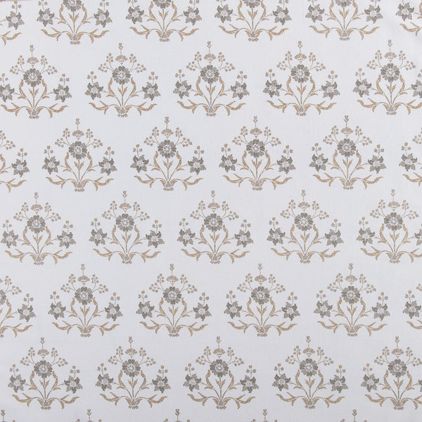 Taupe Meadow Floral Fabric