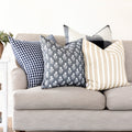 Julia Floral Pillow in Charcoal