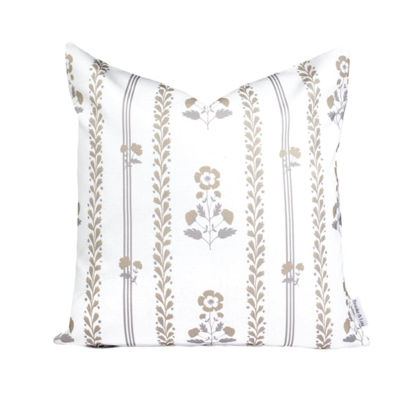 Annabelle Floral Pillow in Natural