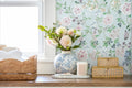 Betty Wallpaper in Light Blue