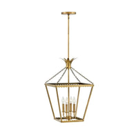 Carlton Lantern in Aged Brass