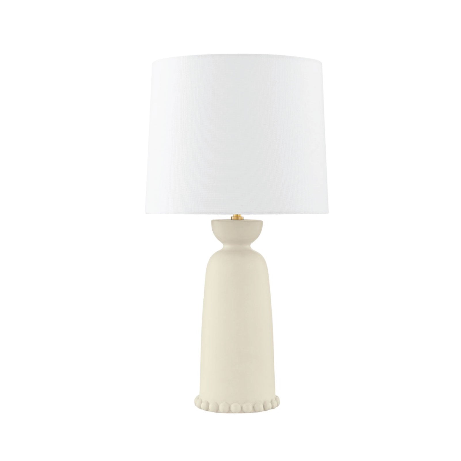Ceramic table light with white lamp shade