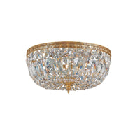 Emmie Crystal Flush Mount in Brass