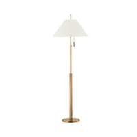 Patina brass floor lamp with pull chain