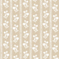 Hollyhock Floral Fabric in Natural