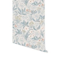 Huset Wallpaper in Folklore Blue