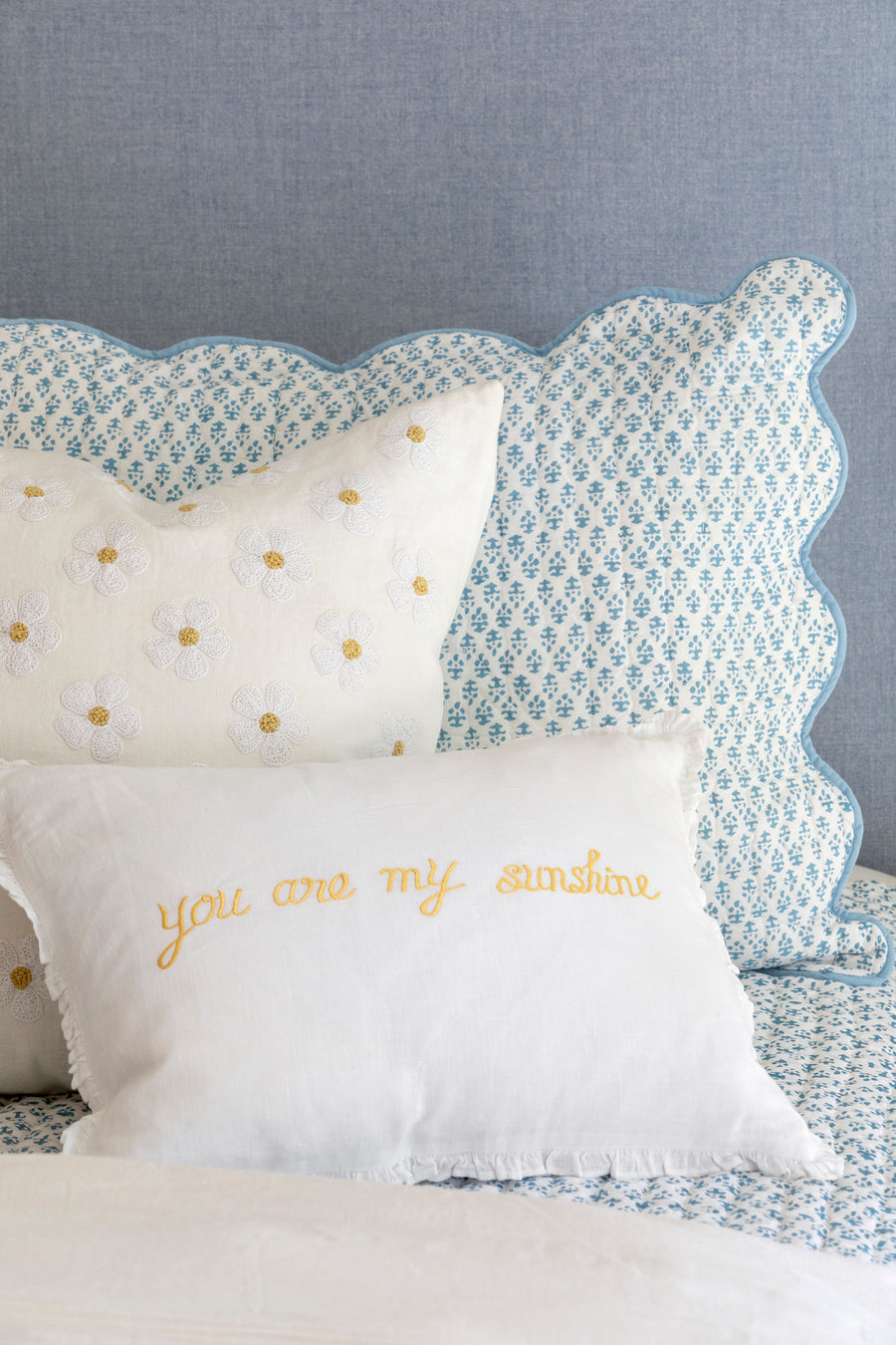 Sunshine Embroidered Pillow