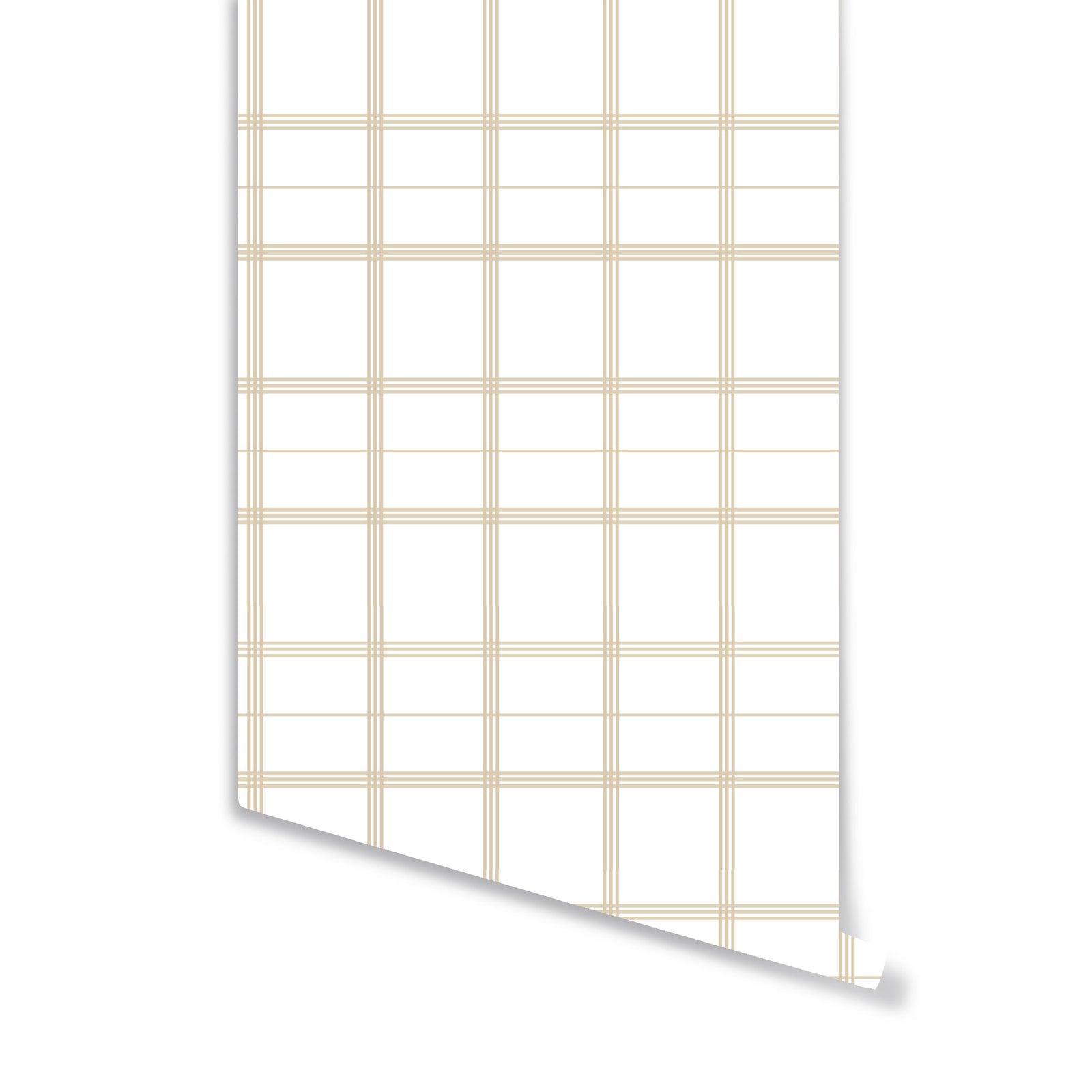 Linden Plaid Wallpaper in Natural