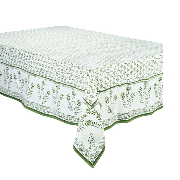 Green Floral Tablecloth