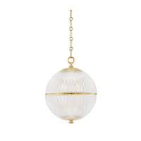 Opulent Sphere Pendant in Brass