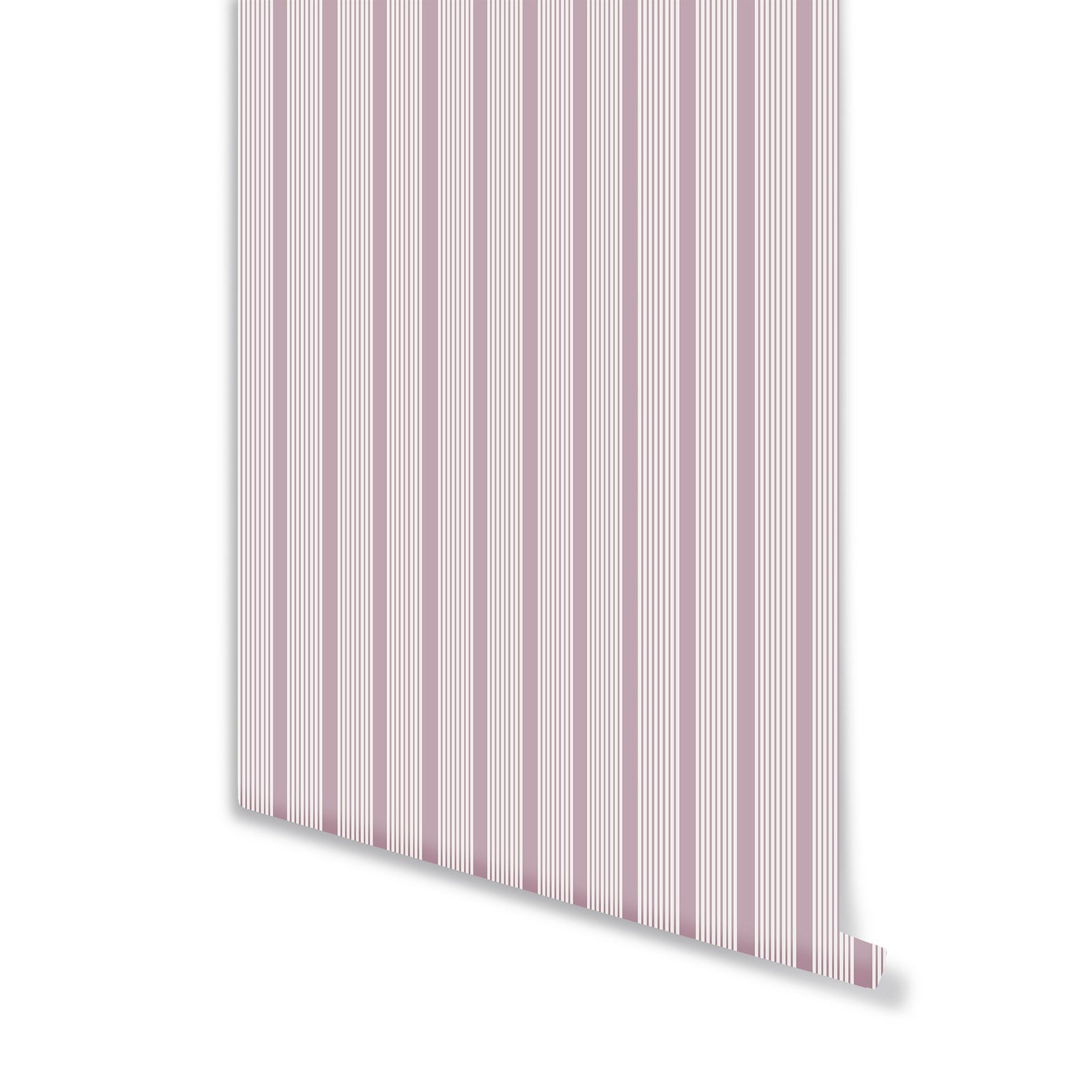 Oscar Stripe Wallpaper in Lilac