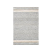 Owen Striped Rug in Grey and Natural
