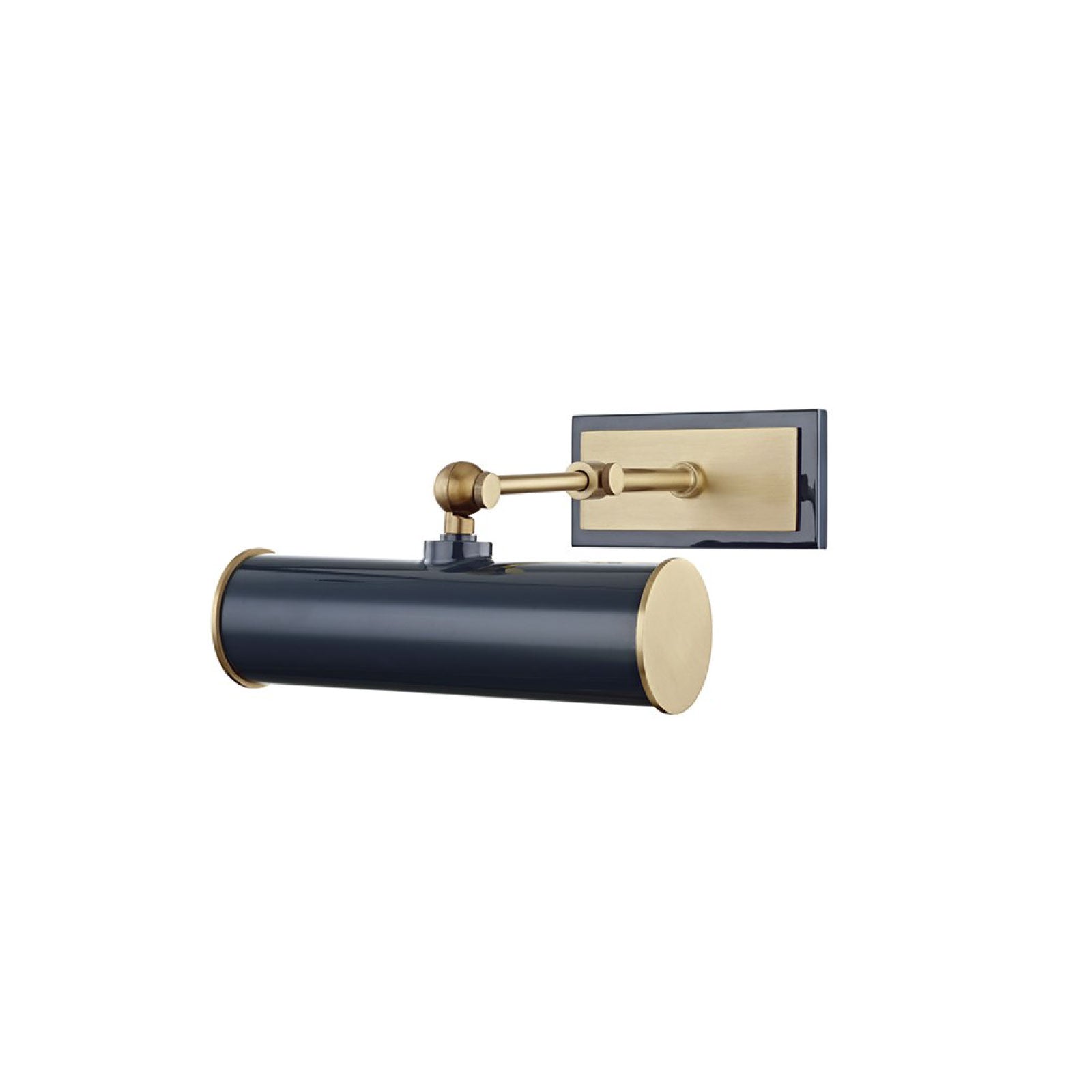 Navy blue and brass picture light