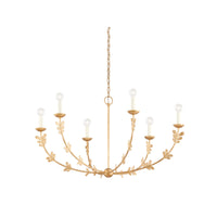 Priscilla Large Chandelier in Gold Leaf