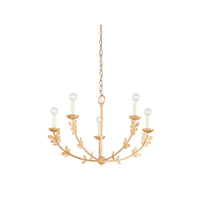 Priscilla Small Chandelier in Gold Leaf