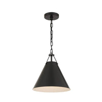 Randolph 1 Light Pendant in Matte Black