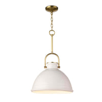 Eloise Ceramic Pendant in White