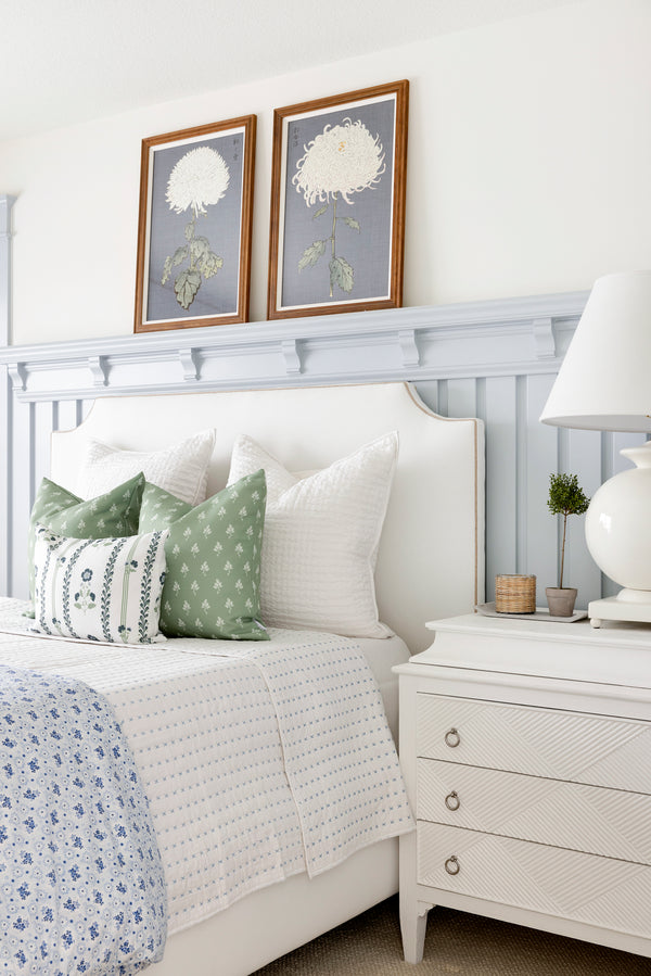 Hannah Floral Pillow in Sage