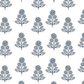 Stella Floral Fabric in Navy