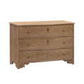 Solid oak storage chest with limewash finish