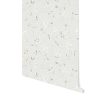 Sweet Pea in Moonshine Grey Wallpaper