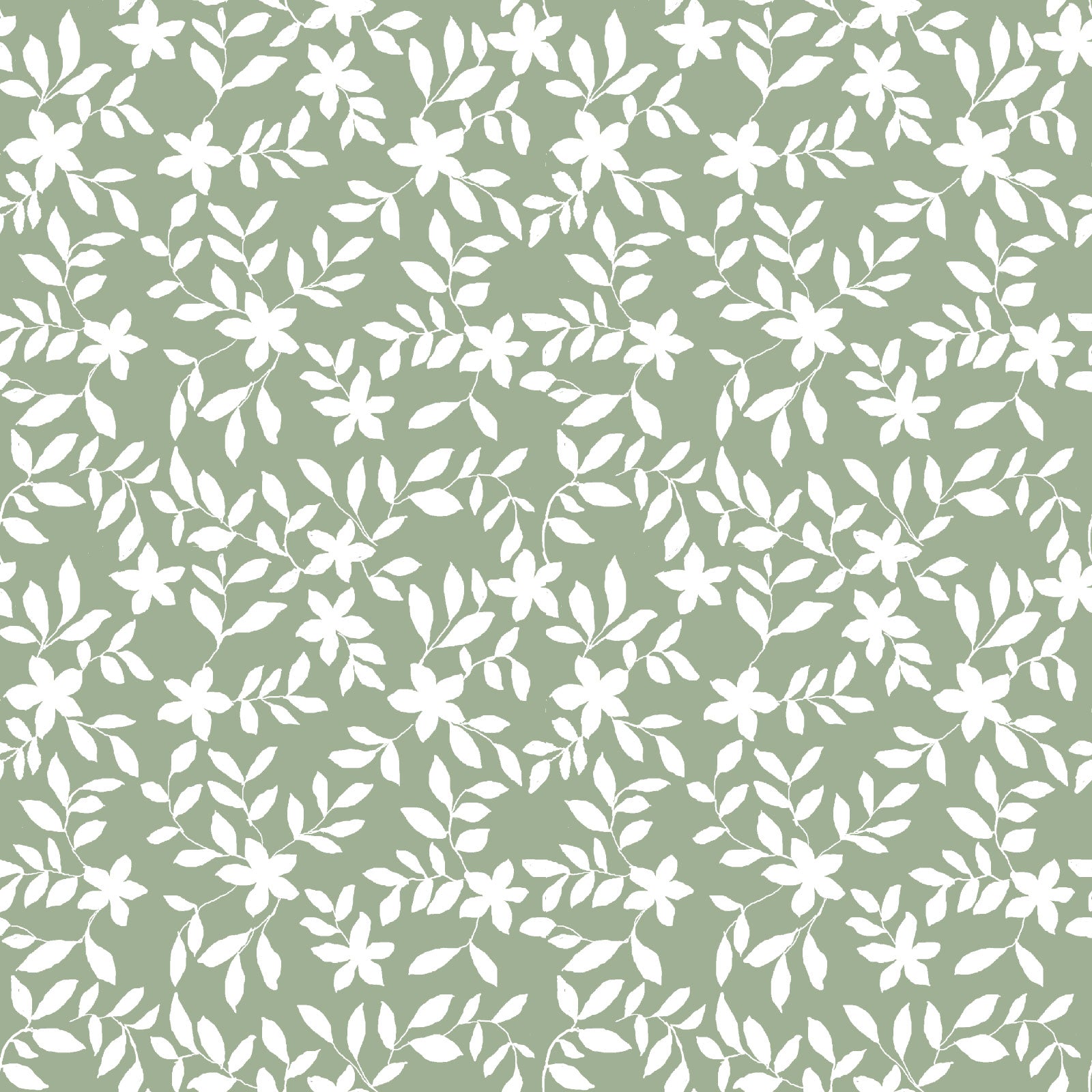 Jo Floral Fabric in Sage