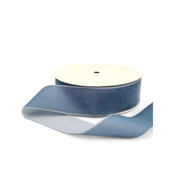 1.5" Velvet Ribbon in French Blue