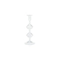 10 Inch Stacked Glass Candlestick