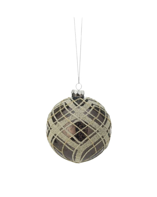 Oxford Plaid Ornament - Brown