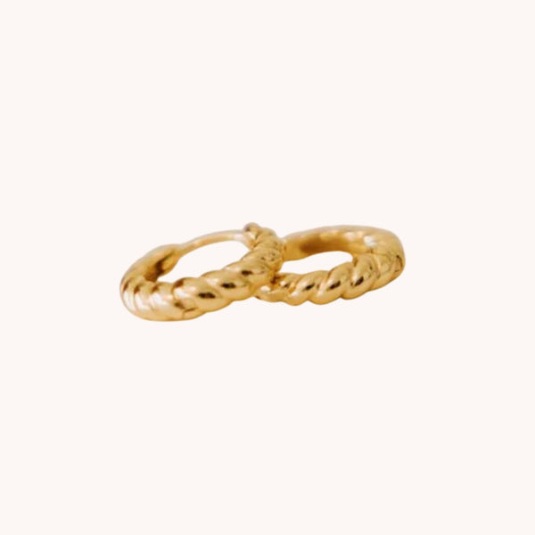 Brooklyn Twist Hoops- Gold