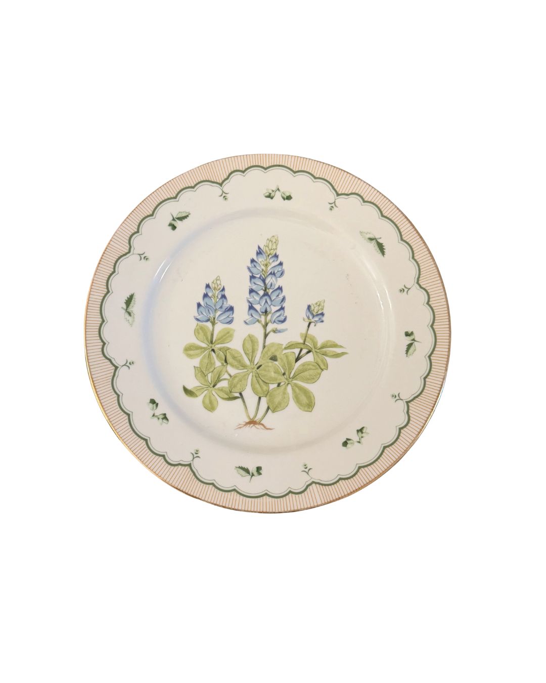 Victorian Gardens Plate - Texas Bluebonnet