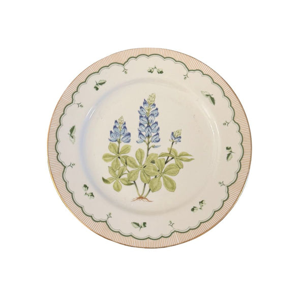 Victorian Gardens Plate - Texas Bluebonnet