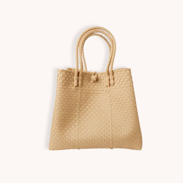 The Maxi Piper Handwoven Tote - Wheat