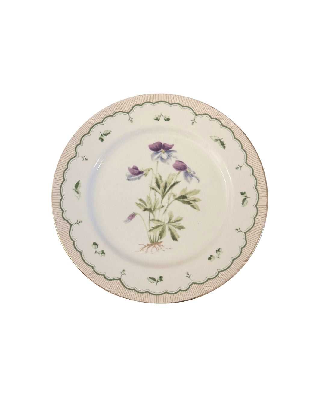 Victorian Gardens Plate - Bird's Foot Violet
