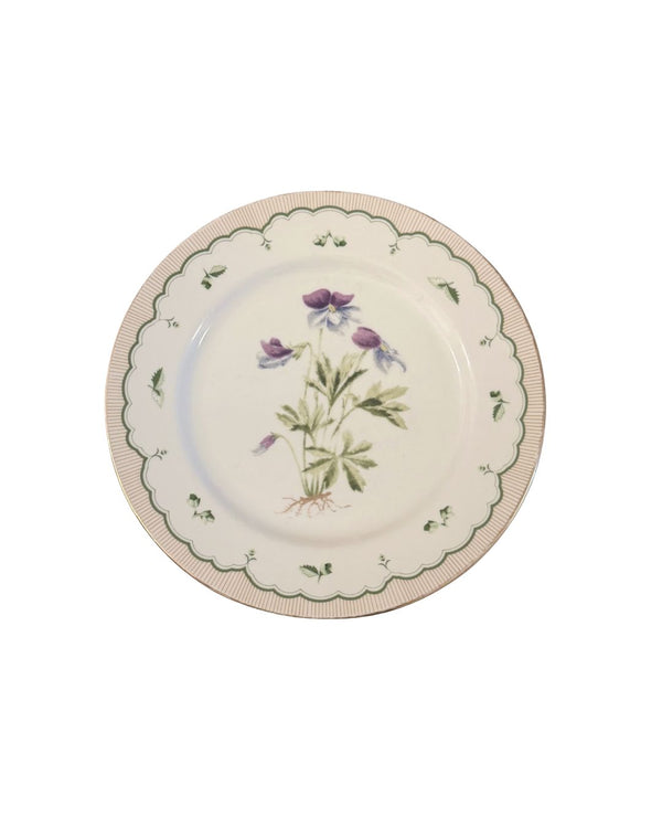 Victorian Gardens Plate - Bird's Foot Violet
